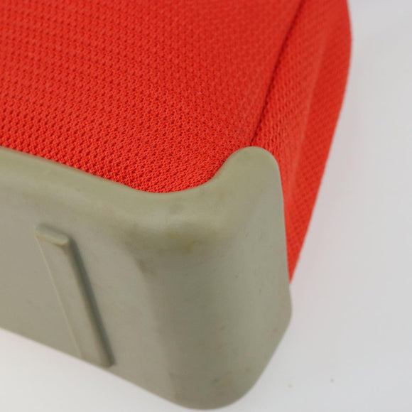 PRADA Sports Shoulder Bag Canvas Orange Silver Auth 180921