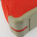 PRADA Sports Shoulder Bag Canvas Orange Silver Auth 180921-14