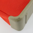 PRADA Sports Shoulder Bag Canvas Orange Silver Auth 180921-16