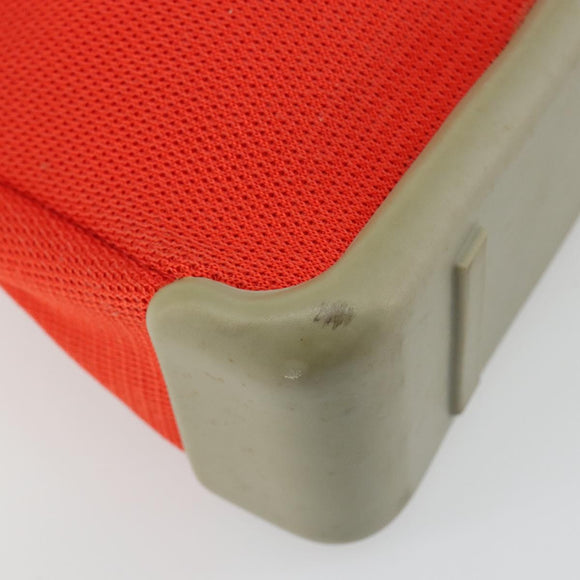 PRADA Sports Shoulder Bag Canvas Orange Silver Auth 180921