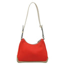 PRADA Sports Shoulder Bag Canvas Orange Silver Auth 180921-2