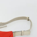 PRADA Sports Shoulder Bag Canvas Orange Silver Auth 180921-8
