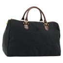 BALENCIAGA Boston Bag Nylon Black Gold Auth 180922-1
