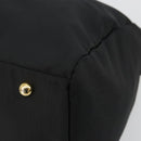 BALENCIAGA Boston Bag Nylon Black Gold Auth 180922-10
