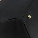 BALENCIAGA Boston Bag Nylon Black Gold Auth 180922-11