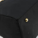 BALENCIAGA Boston Bag Nylon Black Gold Auth 180922-13