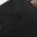 BALENCIAGA Boston Bag Nylon Black Gold Auth 180922-15