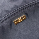 BALENCIAGA Boston Bag Nylon Black Gold Auth 180922-17