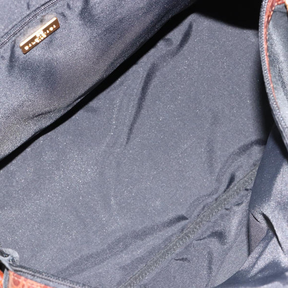 BALENCIAGA Boston Bag Nylon Black Gold Auth 180922