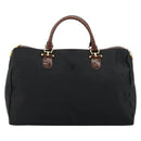 BALENCIAGA Boston Bag Nylon Black Gold Auth 180922-2