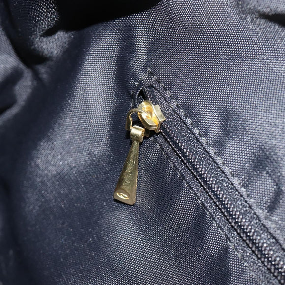 BALENCIAGA Boston Bag Nylon Black Gold Auth 180922