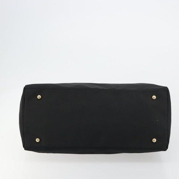 BALENCIAGA Boston Bag Nylon Black Gold Auth 180922