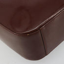 GUCCI Shoulder Bag Patent leather Brown Silver 000 1046 0506 Auth 180923-11