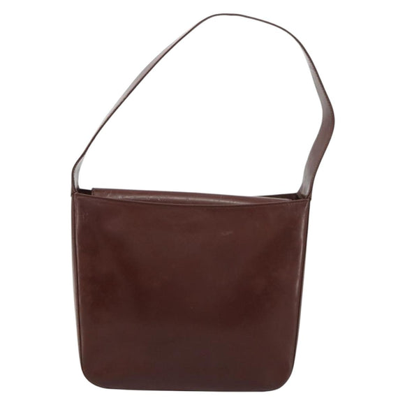 GUCCI Shoulder Bag Patent leather Brown Silver 000 1046 0506 Auth 180923