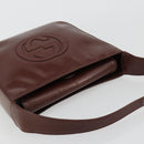 GUCCI Shoulder Bag Patent leather Brown Silver 000 1046 0506 Auth 180923-6