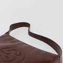 GUCCI Shoulder Bag Patent leather Brown Silver 000 1046 0506 Auth 180923-8
