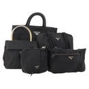 PRADA Shoulder Bag Nylon 5 Set Black Auth 180925-1