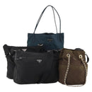 PRADA Shoulder Bag Nylon 5 Set Blue Black Brown Auth 180929-1
