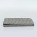 BOTTEGA VENETA MAXI INTRECCIATO Long Wallet Leather Gray Gold Auth 180930A-6