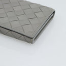 BOTTEGA VENETA MAXI INTRECCIATO Long Wallet Leather Gray Gold Auth 180930A-7