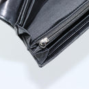CHANEL Matelasse Long Wallet Lamb Skin Black Silver CC Auth 180932-16