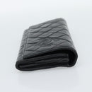CHANEL Matelasse Long Wallet Lamb Skin Black Silver CC Auth 180932-5