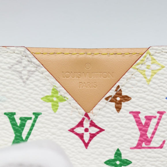 LOUIS VUITTON Monogram Multicolor Etui Hand Mirror White M92651 LV Auth 180935