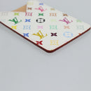 LOUIS VUITTON Monogram Multicolor Etui Hand Mirror White M92651 LV Auth 180935-9