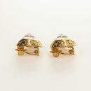 CHANEL Earring metal Gold Tone CC Auth 180936M-15