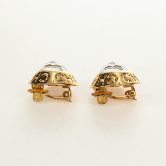 CHANEL Earring metal Gold Tone CC Auth 180936M