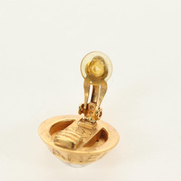 CHANEL Earring metal Gold Tone CC Auth 180936M