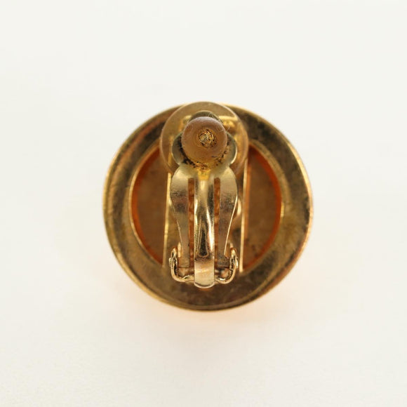 CHANEL Earring metal Gold Tone CC Auth 180936M
