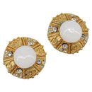 CHANEL Earring metal Gold Tone CC Auth 180937-1