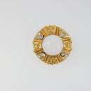 CHANEL Earring metal Gold Tone CC Auth 180937-2