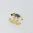 CHANEL Pierce metal Gold Tone CC Auth 180938-15
