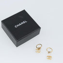 CHANEL Pierce metal Gold Tone CC Auth 180938-16