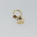 CHANEL Pierce metal Gold Tone CC Auth 180938-5