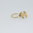 CHANEL Pierce metal Gold Tone CC Auth 180938-6