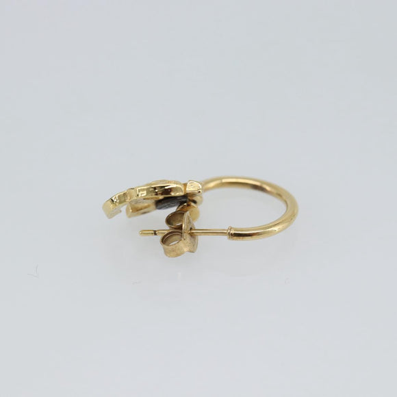 CHANEL Pierce metal Gold Tone CC Auth 180938