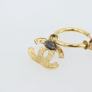 CHANEL Pierce metal Gold Tone CC Auth 180938-9