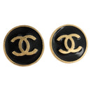 CHANEL Earring metal Gold Tone CC Auth 180939M-1