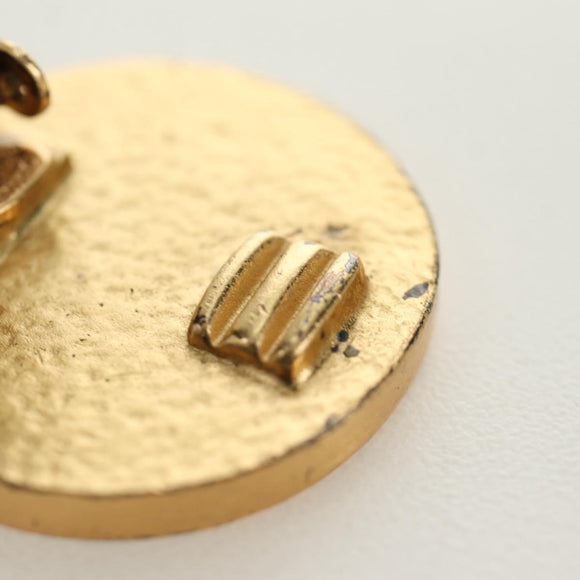 CHANEL Earring metal Gold Tone CC Auth 180939M