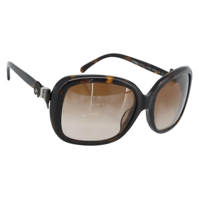 CHANEL Tortoise Pattern Sunglasses plastic Brown CC Auth 180941