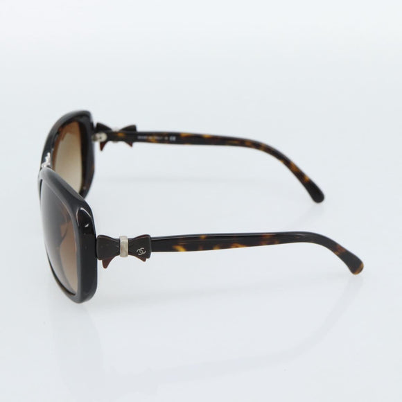 CHANEL Tortoise Pattern Sunglasses plastic Brown CC Auth 180941