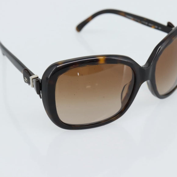 CHANEL Tortoise Pattern Sunglasses plastic Brown CC Auth 180941
