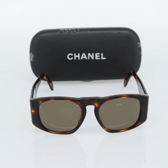 CHANEL Tortoise Pattern Sunglasses plastic Brown CC Auth 180942