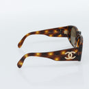 CHANEL Tortoise Pattern Sunglasses plastic Brown CC Auth 180942-3