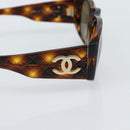 CHANEL Tortoise Pattern Sunglasses plastic Brown CC Auth 180942-4