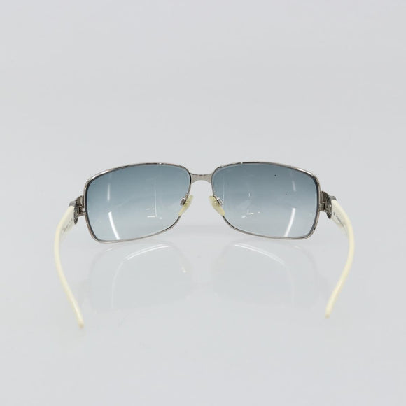 CHANEL Sunglasses plastic White CC Auth 180943