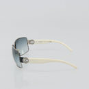 CHANEL Sunglasses plastic White CC Auth 180943-3